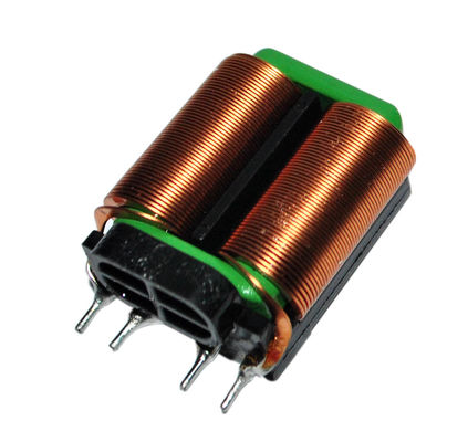 Mode Umum Saat Ini Tinggi Choke Coil Induktansi Kawat Datar Disesuaikan 10kHz